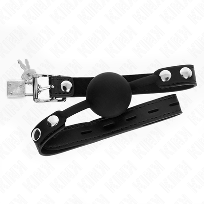 Modello 1 palla in silicone 4 cm gag con serratura 60 x 2 cm di Kink, immagine 2