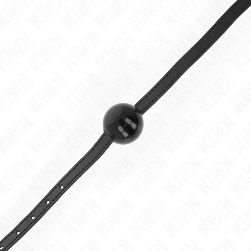 Bavaglio palla singola nera 4 cm 65 x 1,5 cm di Kink, immagine 3