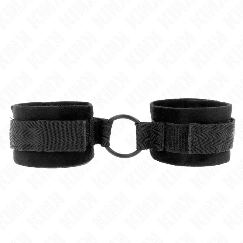Polsini in pelliccia per principianti 25 cm con O-ring 4 cm nero regolabile 15-25 cm di Kink, immagine 2