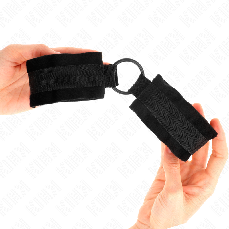 Polsini in pelliccia per principianti 25 cm con O-ring 4 cm nero regolabile 15-25 cm di Kink, immagine 4