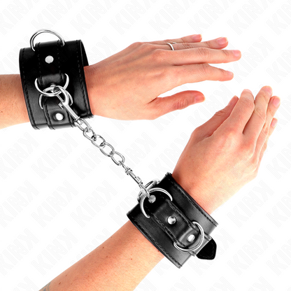 Resistenza da polso con 3 anelli a d regolabile nero 17,5-25 cm x 6 cm di Kink