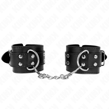 Manette e restrizioni Regtino da polso doppia fibbia nero regolabile 19-26 cm di Kink, immagine 2
