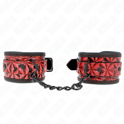 Resistenza da polso con motivo a diamanti rosso scuro regolabile 17-26 cm x 5,5 cm di Kink, immagine 2