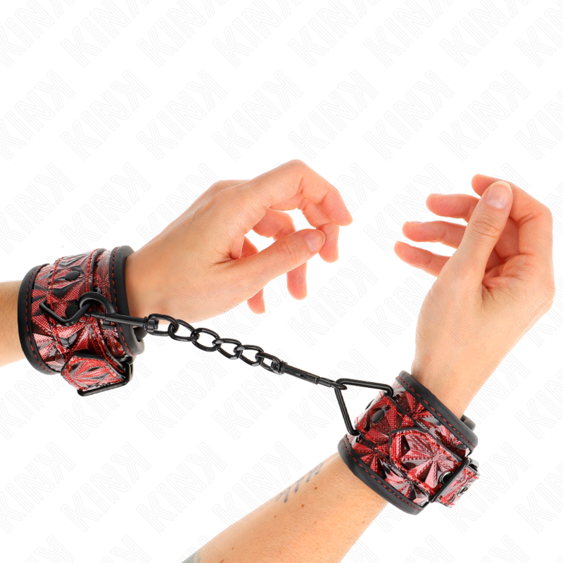 Resistenza da polso con motivo a diamanti rosso scuro regolabile 17-26 cm x 5,5 cm di Kink