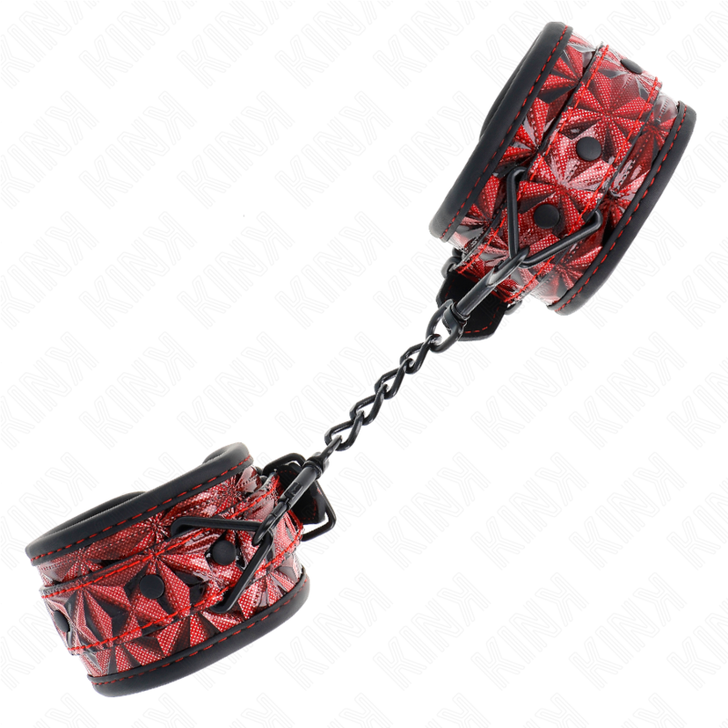 Resistenza da polso con motivo a diamanti rosso scuro regolabile 17-26 cm x 5,5 cm di Kink, immagine 3