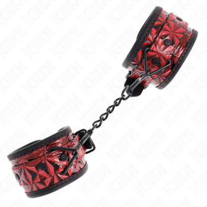 Resistenza da polso con motivo a diamanti rosso scuro regolabile 17-26 cm x 5,5 cm di Kink, immagine 3