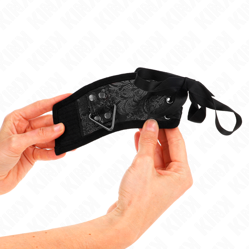 Resistenza da polso scandalo dettagli in pizzo nero 24,5 cm x 6,5 cm di Kink, immagine 4