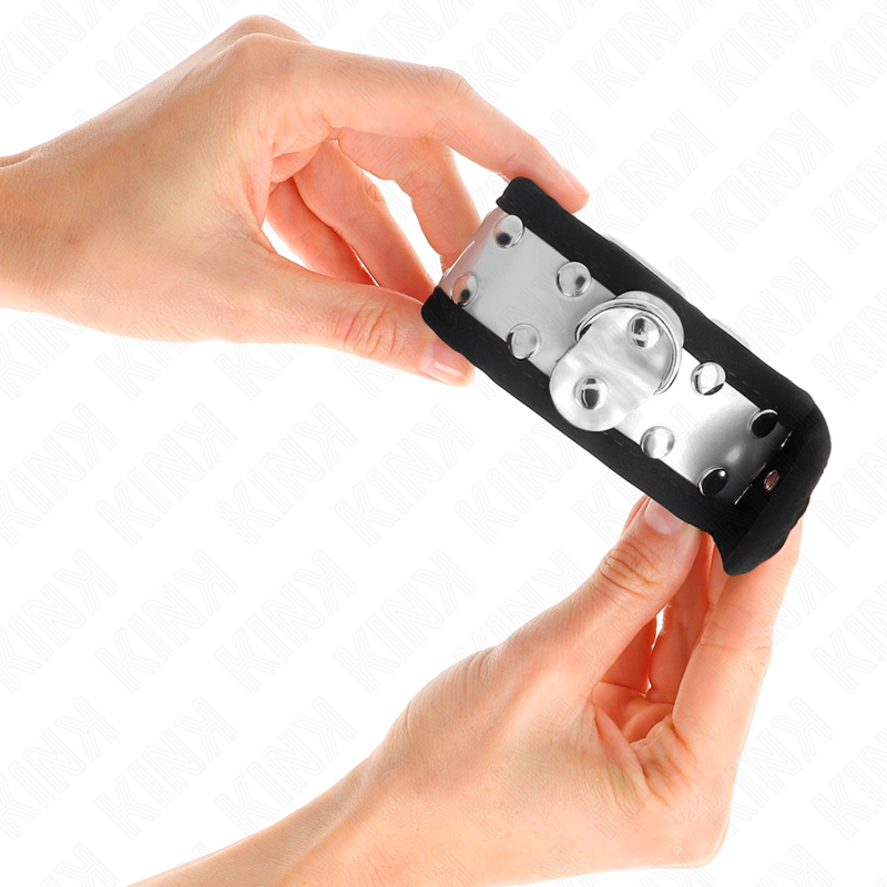 Resistenza da polso sottile nero / argento 30 x 4 cm di Kink, immagine 4