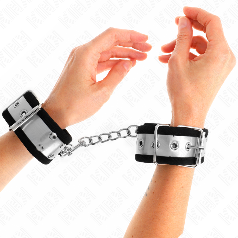 Resistenza da polso sottile nero / argento 30 x 4 cm di Kink