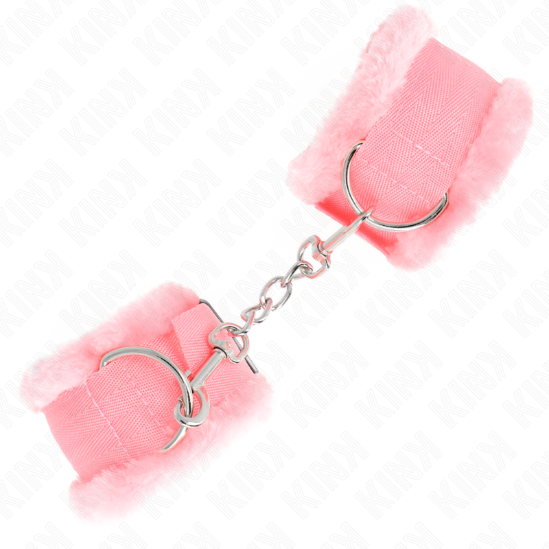 Manette e restrizioni Poggipolsi foderati in pelliccia rosa regolabile 17-31 cm x 7 cm di Kink, immagine 3