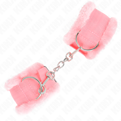 Manette e restrizioni Poggipolsi foderati in pelliccia rosa regolabile 17-31 cm x 7 cm di Kink, immagine 3