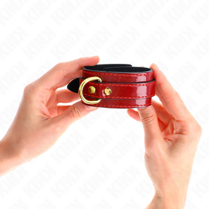 Polsini Joanna angel rosso regolabile con catena oro 16.5-26 cm x 4 cm di Kink, immagine 4