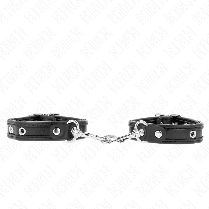 Braccialetti Mini neri con borchie regolabili 16-22 cm x 2 cm di Kink, immagine 2
