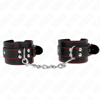 Resistenza da polso nera con fodera rossa regolabile 20-28 cm x 5,5 cm di Kink, immagine 2