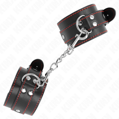 Resistenza da polso nera con fodera rossa regolabile 20-28 cm x 5,5 cm di Kink, immagine 3