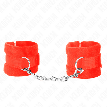 Polsini in pelliccia per principianti rosso 30 x 7 cm di Kink, immagine 2
