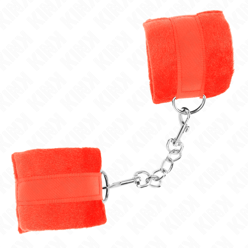 Polsini in pelliccia per principianti rosso 30 x 7 cm di Kink, immagine 3