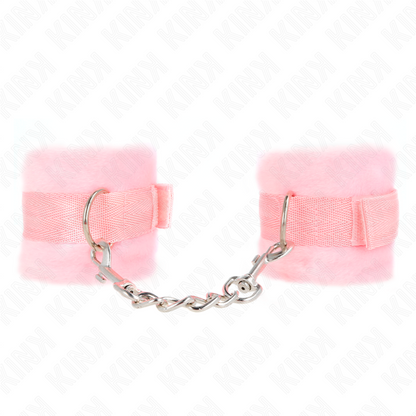 Polsini in pelliccia per principianti rosa 30 x 7 cm di Kink, immagine 2