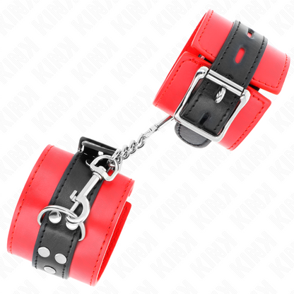 Resistenza da polso rosso con cintura nera regolabile 17-28 cm x 6 cm di Kink, immagine 3