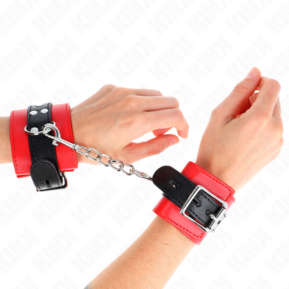 Resistenza da polso rosso con cintura nera regolabile 17-28 cm x 6 cm di Kink