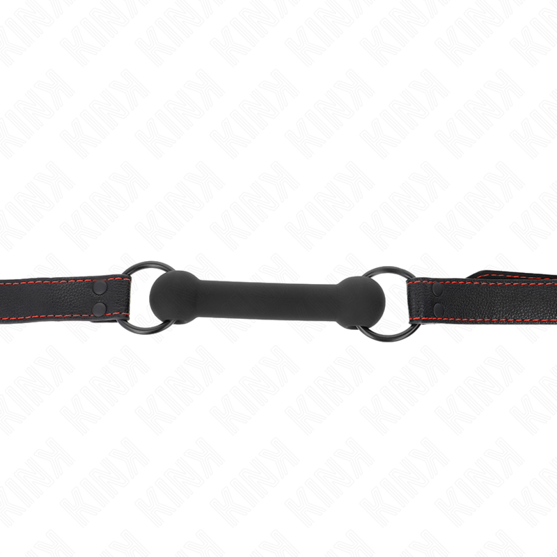 Bavaglio Bone con cinturino in similpelle nero regolabile 41-57 cm di Kink, immagine 3