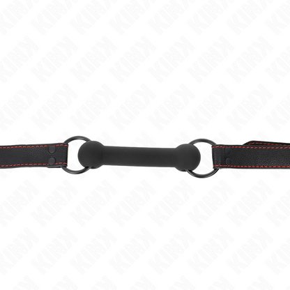 Bavaglio Bone con cinturino in similpelle nero regolabile 41-57 cm di Kink, immagine 3