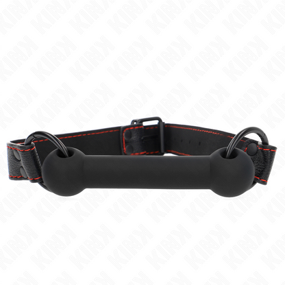 Bavaglio Bone con cinturino in similpelle nero regolabile 41-57 cm di Kink