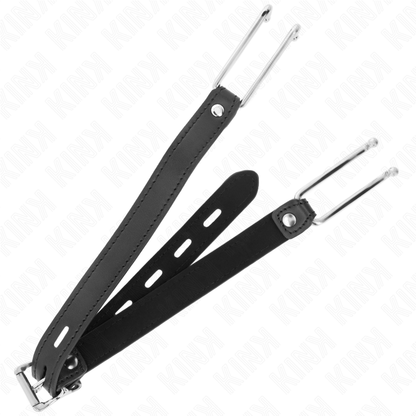 Gancio in metallo 11.5 cm con cinturino in similpelle regolabile 39-58 cm x 2 cm di Kink, immagine 2