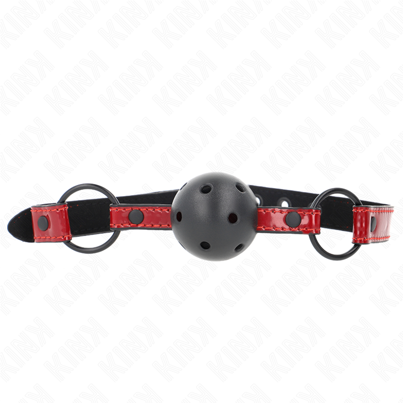 Palla in similpelle lucida 4.5 cm gag 63.5 x 2 cm regolabile 41 x 59 cm di Kink