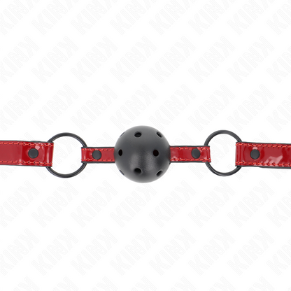 Palla in similpelle lucida 4.5 cm gag 63.5 x 2 cm regolabile 41 x 59 cm di Kink, immagine 3