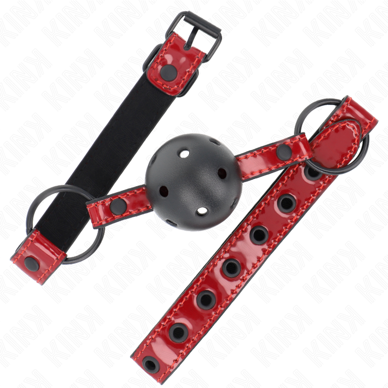 Palla in similpelle lucida 4.5 cm gag 63.5 x 2 cm regolabile 41 x 59 cm di Kink, immagine 2