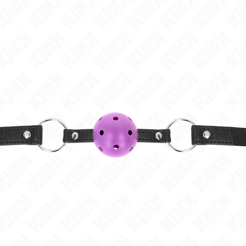 Palla dura cava viola 4.5 cm bavaglio 63.5 x 2 cm di Kink, immagine 3