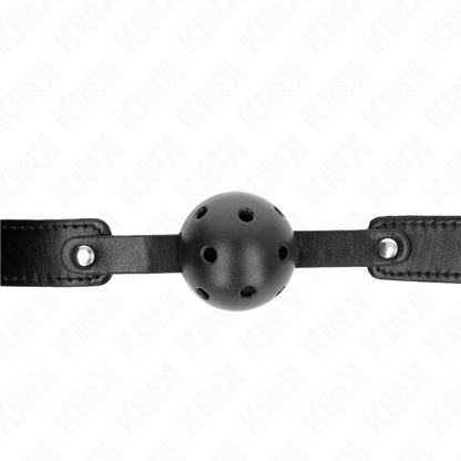 Palla traspirante nera 4,5 cm bavaglio 65 x 2,5 cm di Kink, immagine 3