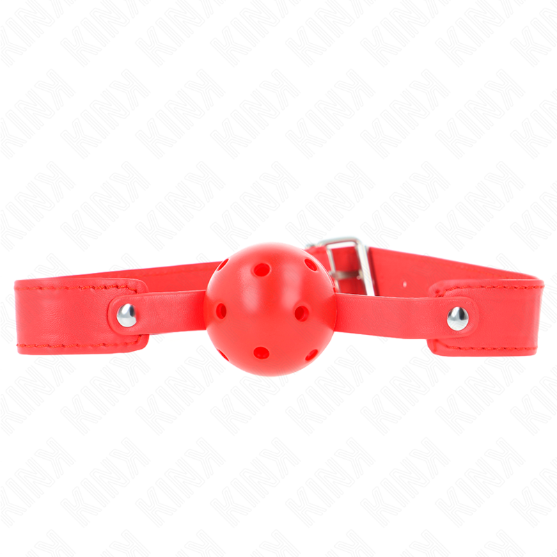 Palla traspirante rossa 4,5 cm bavaglio 65 x 2,5 cm di Kink