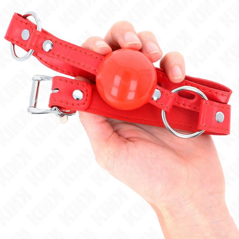 Manette e restrizioni Balla in tpe 4 cm con serratura Rojo 60 x 2 cm di Kink, immagine 4