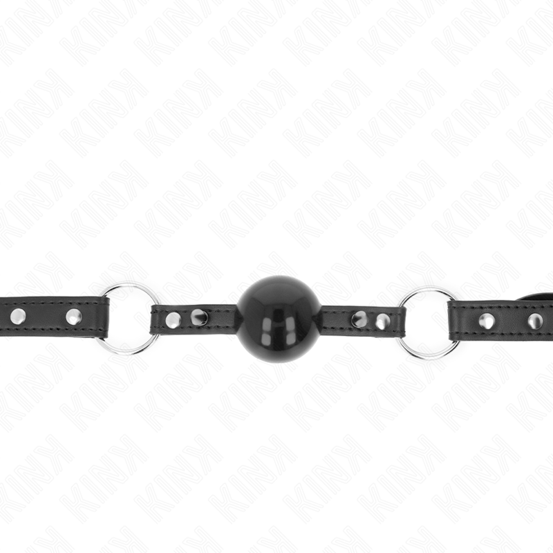 Bavaglio ball 4 cm con Rivetto punta e chiusura a scatto 65 x 2 cm di Kink, immagine 3