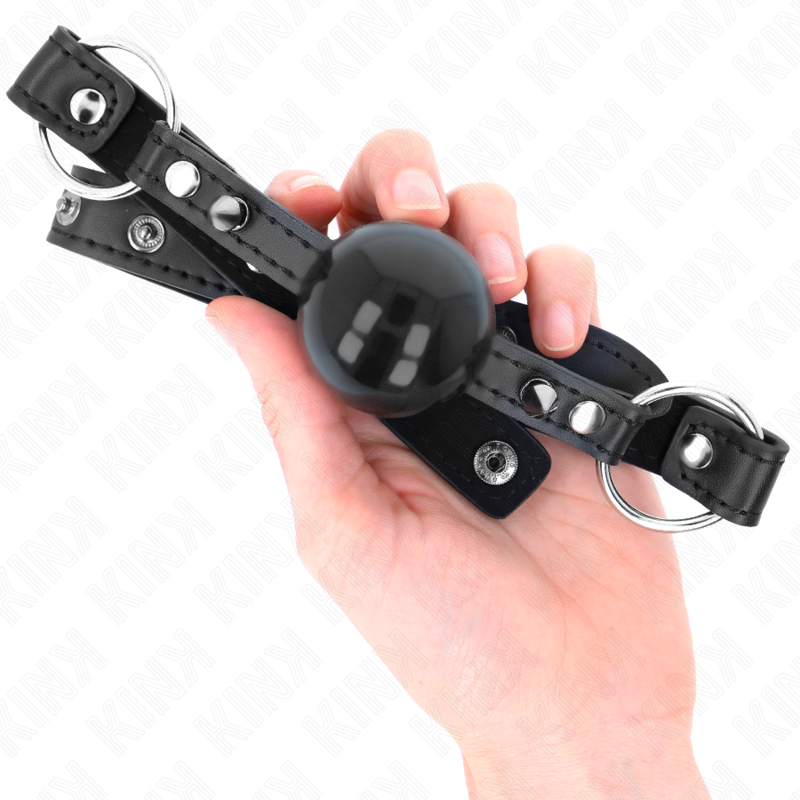 Bavaglio ball 4 cm con Rivetto punta e chiusura a scatto 65 x 2 cm di Kink, immagine 4