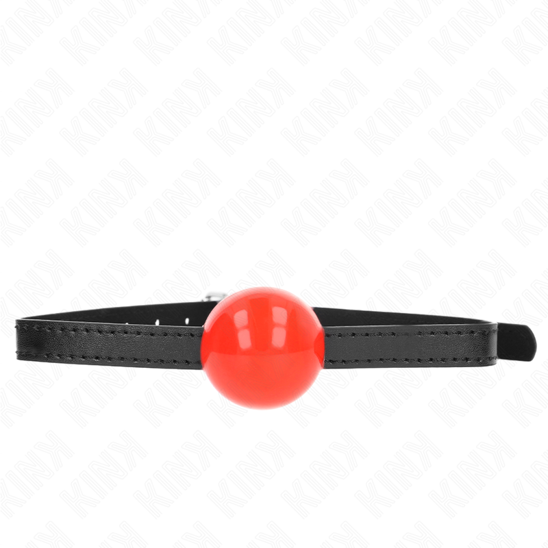 Bavaglio palla singola rossa 4 cm 65 x 1,5 cm di Kink