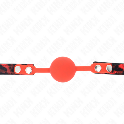 Modello 2 palla in silicone 4 cm gag con serratura 60 x 2 cm di Kink, immagine 3