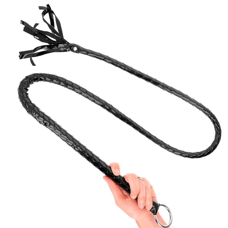 Frusta lunga in PVC lucido 138 cm di Kink