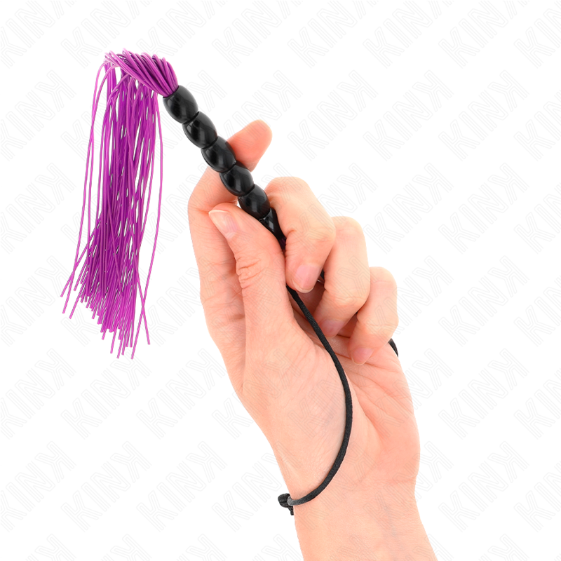 Frusta in silicone con 6 Mini perline viola 26 cm di Kink