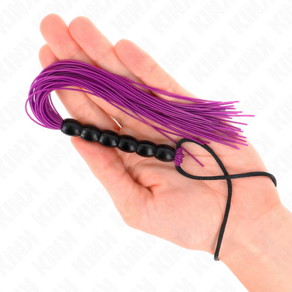 Frusta in silicone con 6 Mini perline viola 26 cm di Kink, immagine 3