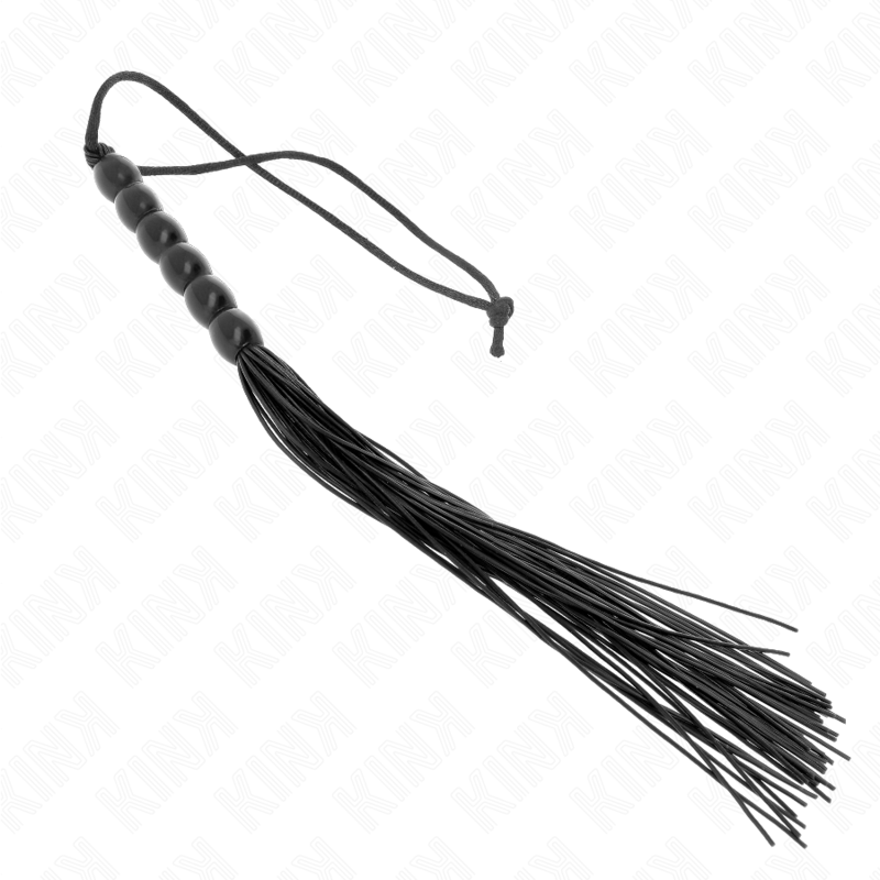 Frusta in silicone con 6 Mini perline nere 26 cm di Kink, immagine 4