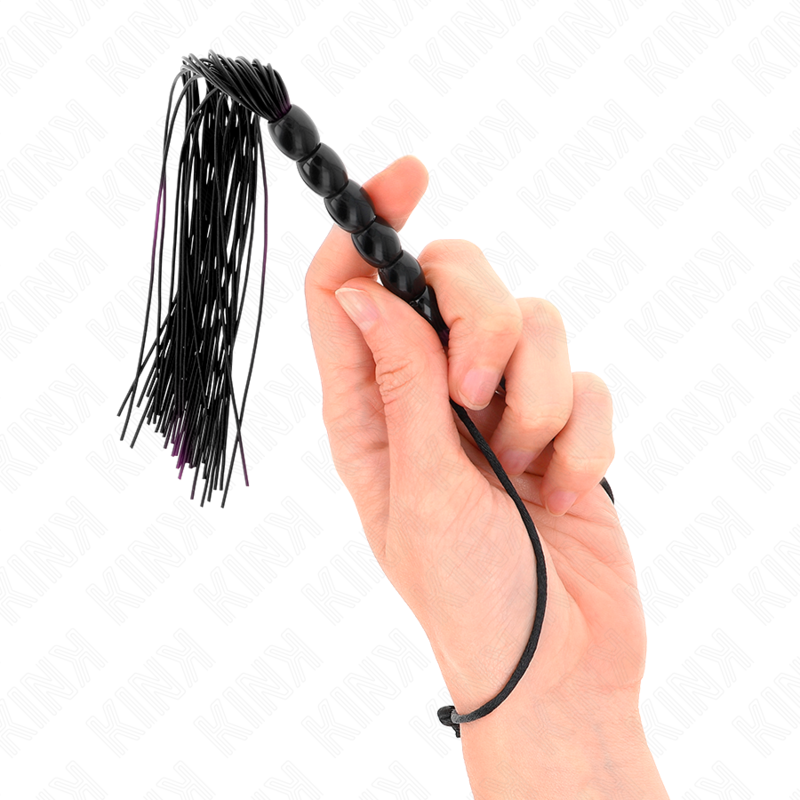Frusta in silicone con 6 Mini perline nere 26 cm di Kink