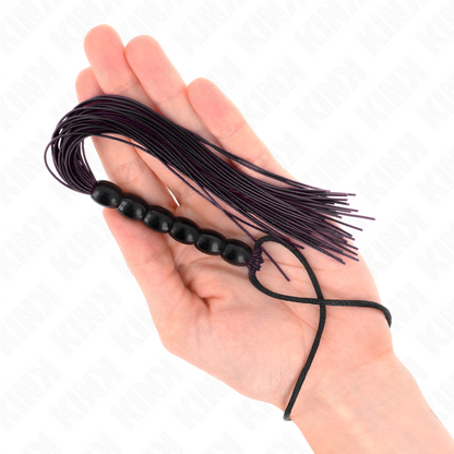 Frusta in silicone con 6 Mini perline nere 26 cm di Kink, immagine 3