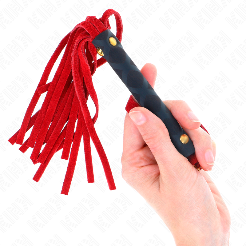 Frusta in Camoscio Mini rosso 30 cm di Kink