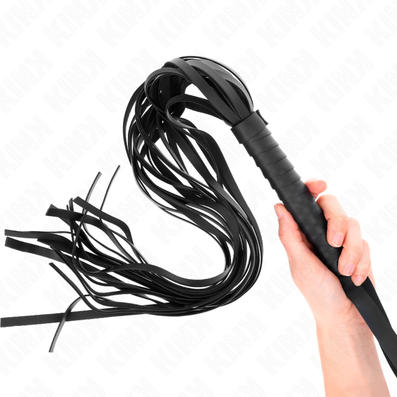 Frusta Negro manico corto coda lunga 70 cm di Kink