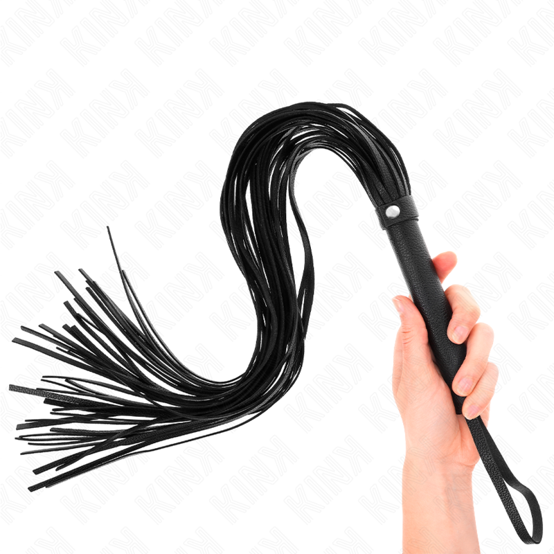 Frusta in PVC morbido nero 70 cm di Kink