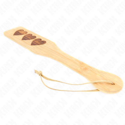Manette e restrizioni Pallet in Bambù design cuore 32 x 5,5 cm di Kink, immagine 2