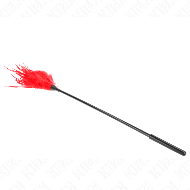 Piume multiple rosse Tickle 45 cm di Kink, immagine 3